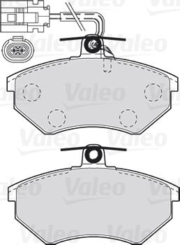 Valeo 301982 - Brake Pad Set, disc brake onlydrive.pro