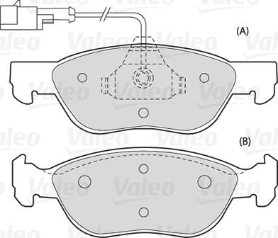 Valeo 301006 - Brake Pad Set, disc brake onlydrive.pro