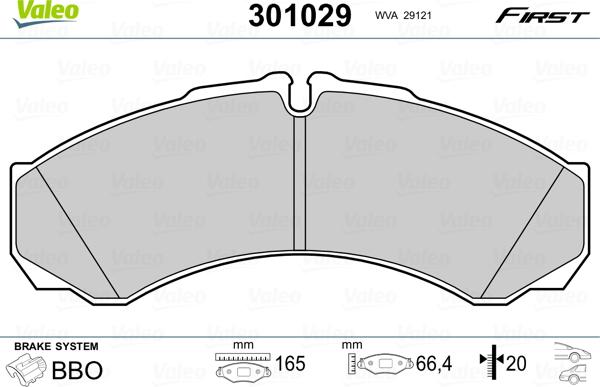 Valeo 301029 - Brake Pad Set, disc brake onlydrive.pro