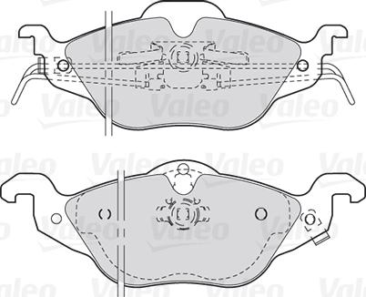 Valeo 301322 - Stabdžių trinkelių rinkinys, diskinis stabdys onlydrive.pro