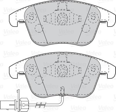 Valeo 302098 - Тормозные колодки, дисковые, комплект onlydrive.pro