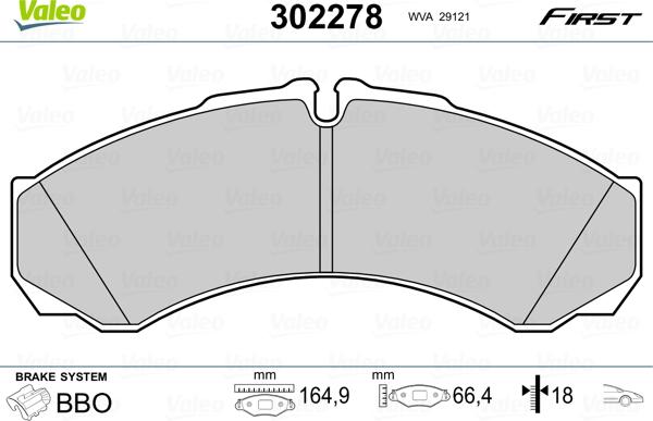 Valeo 302278 - Bremžu uzliku kompl., Disku bremzes onlydrive.pro