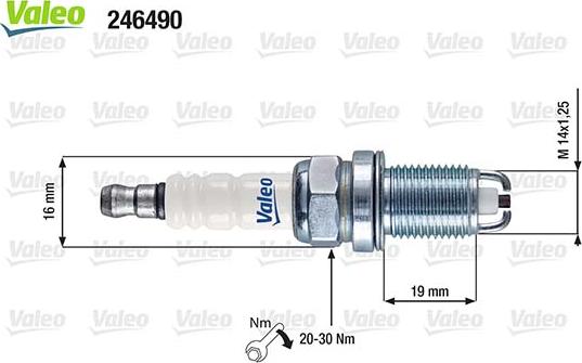 Valeo 246490 - Aizdedzes svece onlydrive.pro