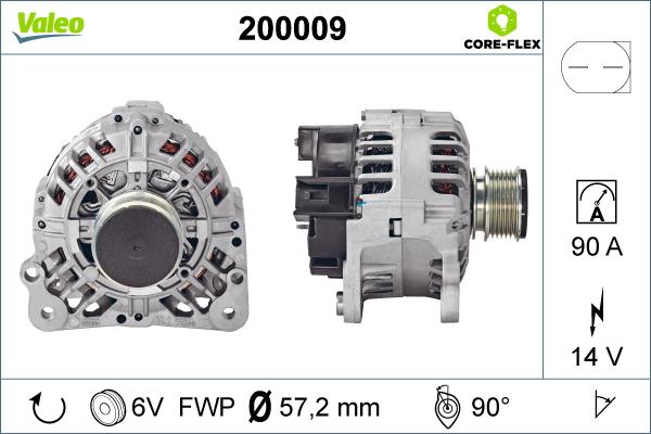 Valeo 200009 - Kintamosios srovės generatorius onlydrive.pro