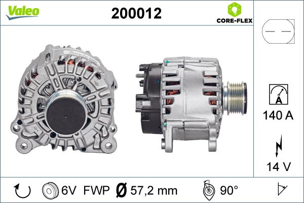 Valeo 200012 - Alternator onlydrive.pro