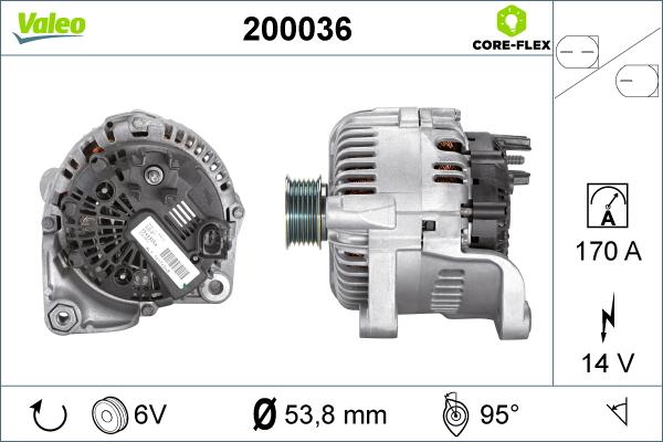 Valeo 200036 - Alternator onlydrive.pro