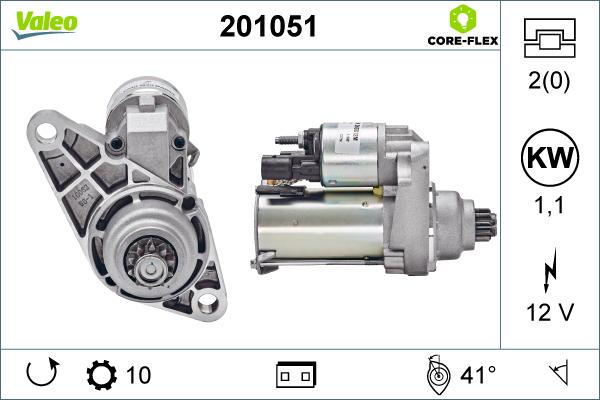 Valeo 201051 - Starter onlydrive.pro