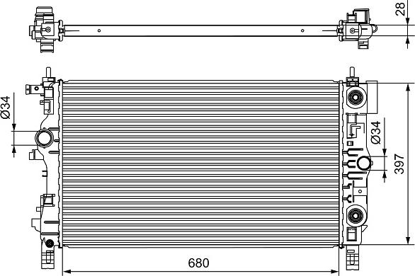 Valeo 701541 - Radiator, engine cooling onlydrive.pro