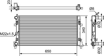 Valeo 701522 - Radiator, engine cooling onlydrive.pro