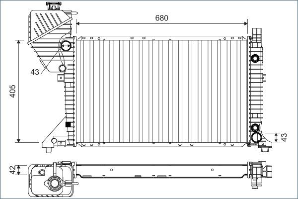 Valeo 701163 - Radiator, engine cooling onlydrive.pro