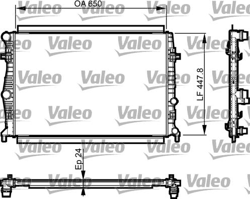 Valeo 735556 - Радиатор, охлаждение двигателя onlydrive.pro