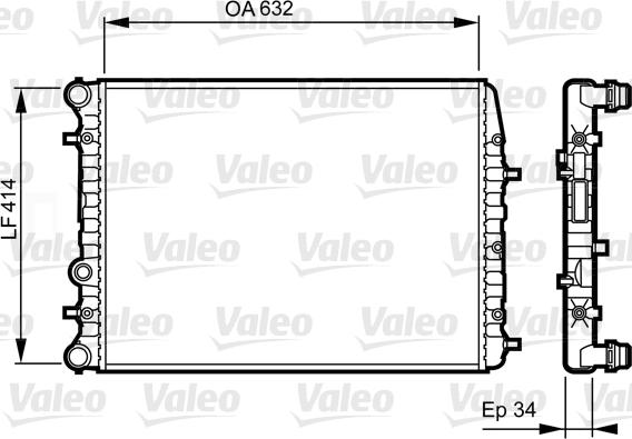 Valeo 732864 - Радиатор, охлаждение двигателя onlydrive.pro