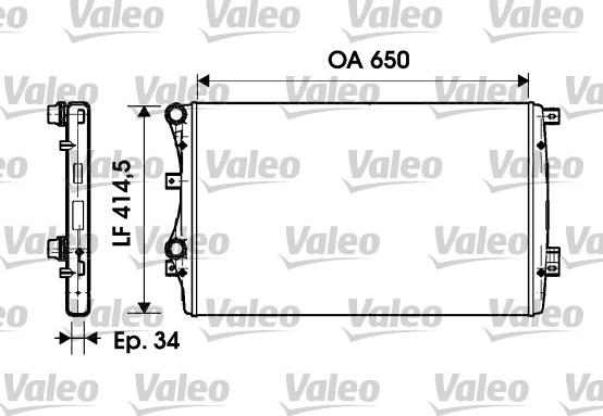 Valeo 732872 - Радиатор, охлаждение двигателя onlydrive.pro