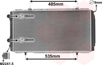 Van Wezel 40002146 - Radiators, Motora dzesēšanas sistēma onlydrive.pro