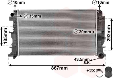 Van Wezel 58002271 - Radiatorius, variklio aušinimas onlydrive.pro