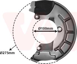 Van Wezel 5829371 - Dubļu sargs, Bremžu disks onlydrive.pro