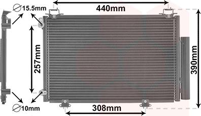 Van Wezel 53005267 - Condenser, air conditioning onlydrive.pro