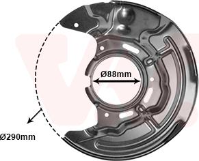 Van Wezel 5328371 - Splash Panel, guard, brake disc onlydrive.pro