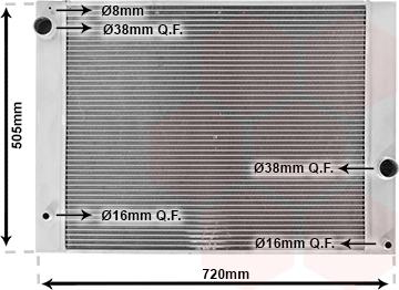 Van Wezel 06002338 - Radiators, Motora dzesēšanas sistēma onlydrive.pro