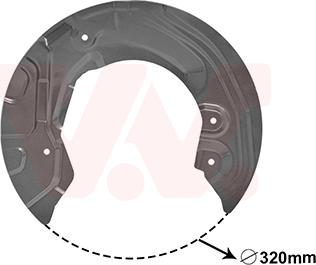 Van Wezel 0627371 - Dubļu sargs, Bremžu disks onlydrive.pro