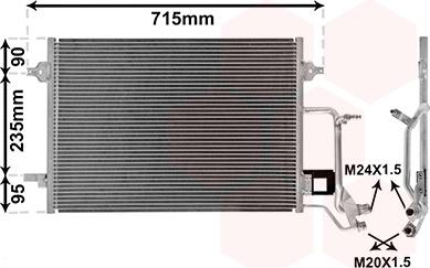 Van Wezel 03005140 - Condenser, air conditioning onlydrive.pro