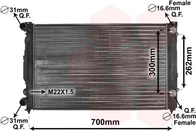 Van Wezel 03002122 - Radiator, engine cooling onlydrive.pro