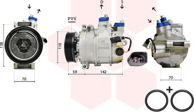 Van Wezel 0300K029 - Компрессор кондиционера onlydrive.pro