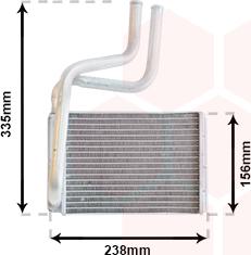 Van Wezel 18006286 - Heat Exchanger, interior heating onlydrive.pro