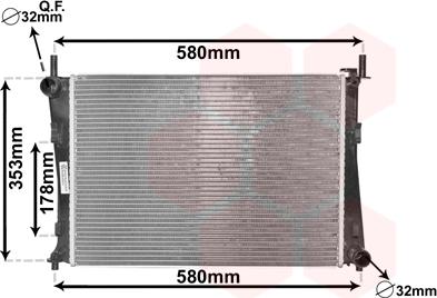 Van Wezel 18002325 - Radiators, Motora dzesēšanas sistēma onlydrive.pro