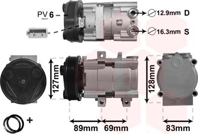 Van Wezel 1800K322 - Компрессор кондиционера onlydrive.pro