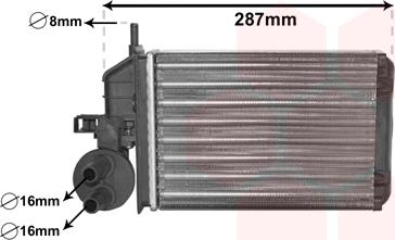 Van Wezel 17006259 - Heat Exchanger, interior heating onlydrive.pro