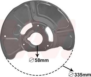 Van Wezel 3044371 - Splash Panel, guard, brake disc onlydrive.pro