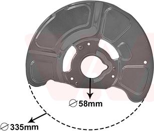 Van Wezel 3044372 - Dubļu sargs, Bremžu disks onlydrive.pro