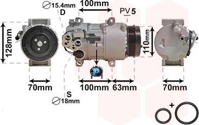 Van Wezel 3000K434 - Compressor, air conditioning onlydrive.pro