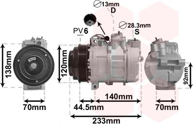 Van Wezel 3000K277 - Компрессор кондиционера onlydrive.pro