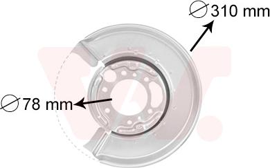 Van Wezel 3075373 - Splash Panel, guard, brake disc onlydrive.pro