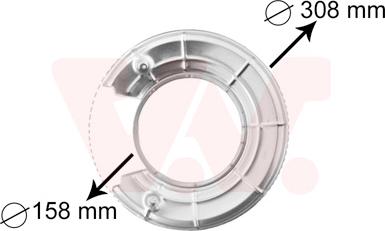 Van Wezel 3766373 - Apsauginis skydas, stabdžių diskas onlydrive.pro