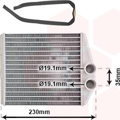 Van Wezel 37006355 - Heat Exchanger, interior heating onlydrive.pro