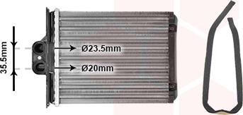 Van Wezel 37006217 - Heat Exchanger, interior heating onlydrive.pro