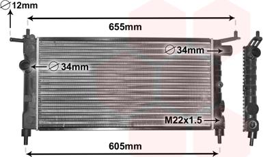 Van Wezel 37002183 - Radiators, Motora dzesēšanas sistēma onlydrive.pro