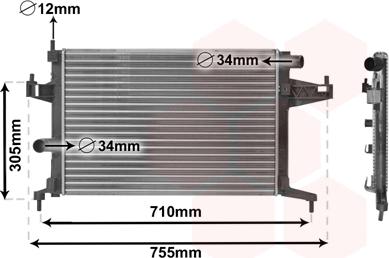 Van Wezel 37002306 - Jäähdytin,moottorin jäähdytys onlydrive.pro