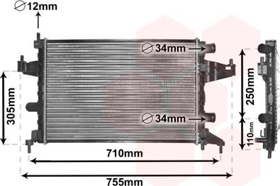 Van Wezel 37002303 - Radiator, engine cooling onlydrive.pro