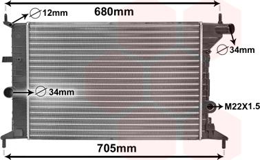 Van Wezel 37002242 - Radiator, engine cooling onlydrive.pro