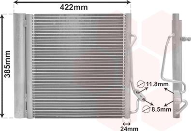 Van Wezel 29005001 - Condenser, air conditioning onlydrive.pro