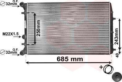 Van Wezel 76002006 - Radiator, engine cooling onlydrive.pro