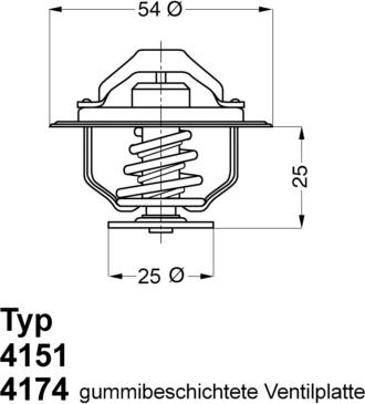 WAHLER 4174.82D - Термостат охлаждающей жидкости / корпус onlydrive.pro