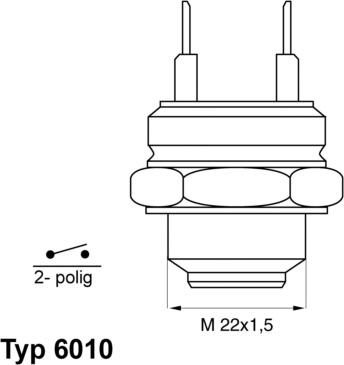 WAHLER 6010.95D - Temperatūros jungiklis, radiatoriaus ventiliatorius onlydrive.pro