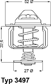 WAHLER 3497.88D - Coolant thermostat / housing onlydrive.pro