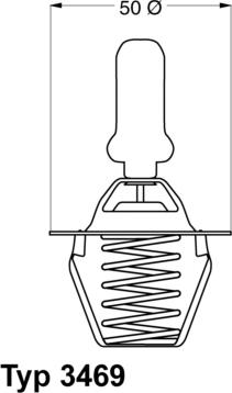 WAHLER 3469.91D - Coolant thermostat / housing onlydrive.pro