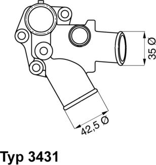 WAHLER 3431.80D - Coolant thermostat / housing onlydrive.pro